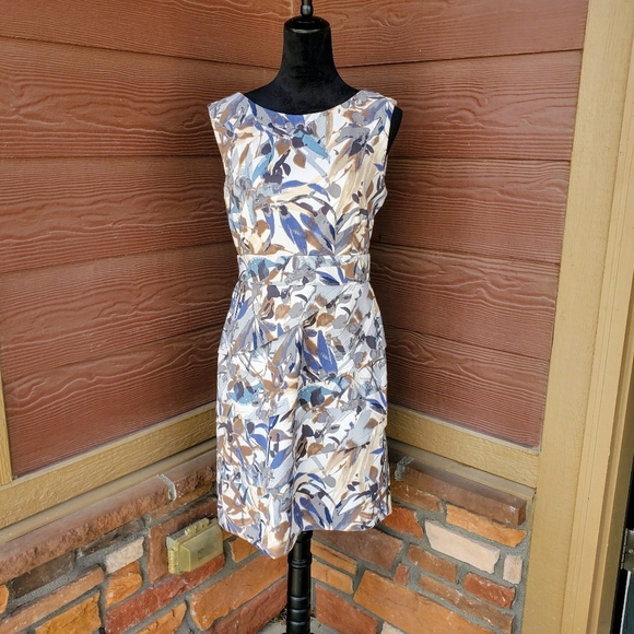 Connected Apparel Women's Tiered Formal Watercolor Midi Dress Size 10 NWOT - Picture 1 of 16